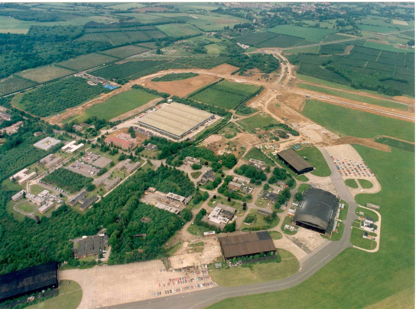 The sprawling Kings Hill development taking shape in 1991
