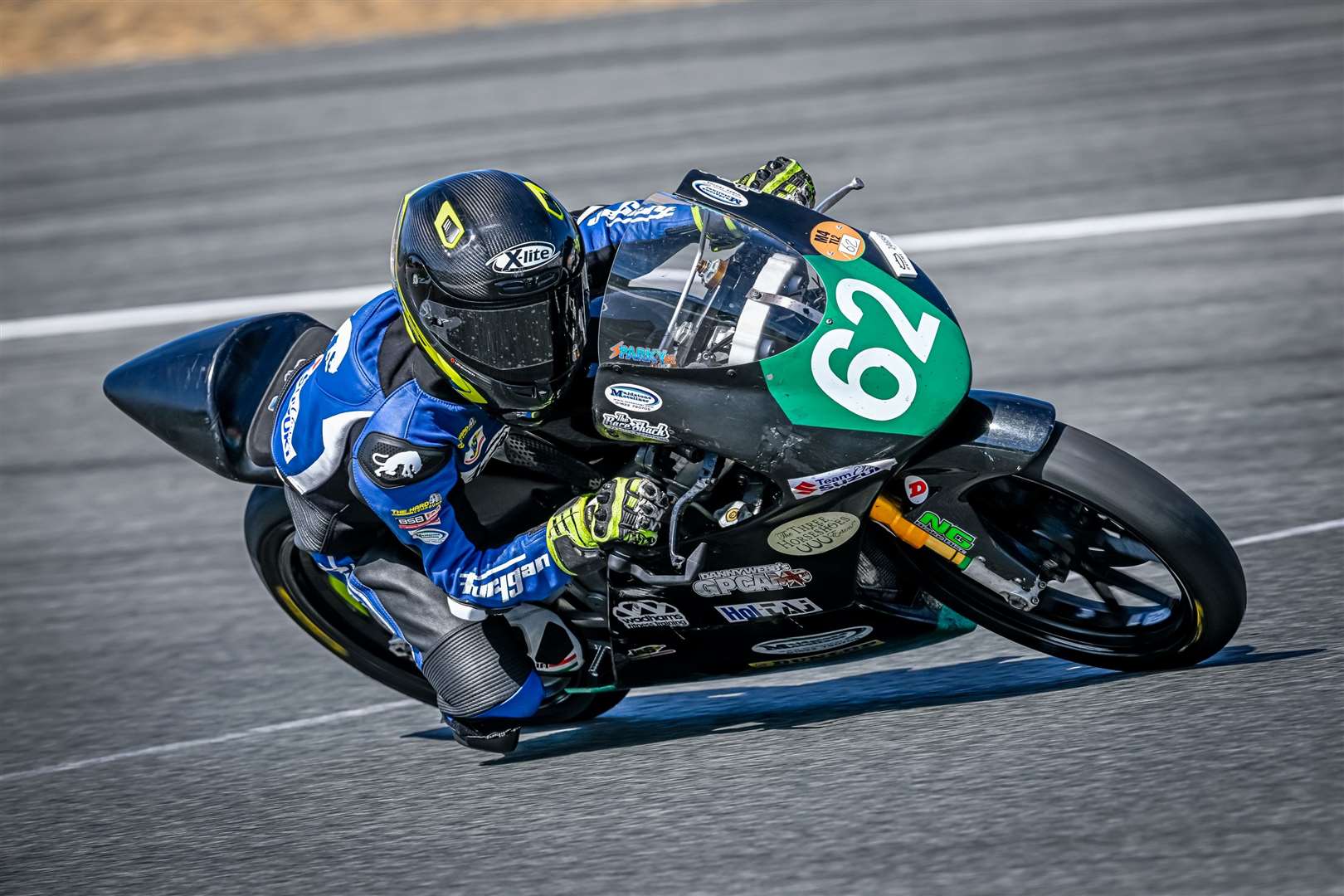 Ethan Sparks in Moto4 action in Spain. Picture: Sensa Sport Photography