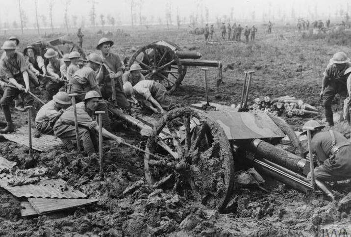 Royal Field Artillery Gunners at the battle of Passchendale November 1917