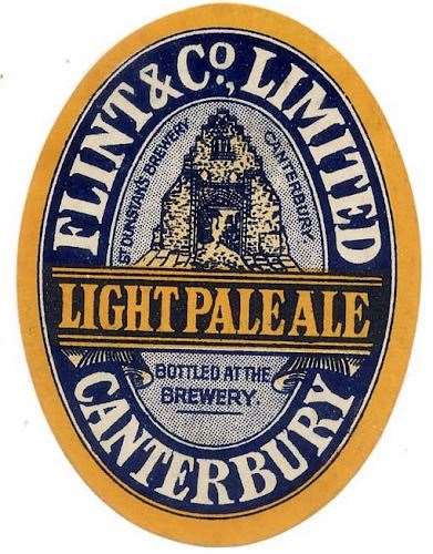 A Flint and Co beer label with its Roper's Gate logo