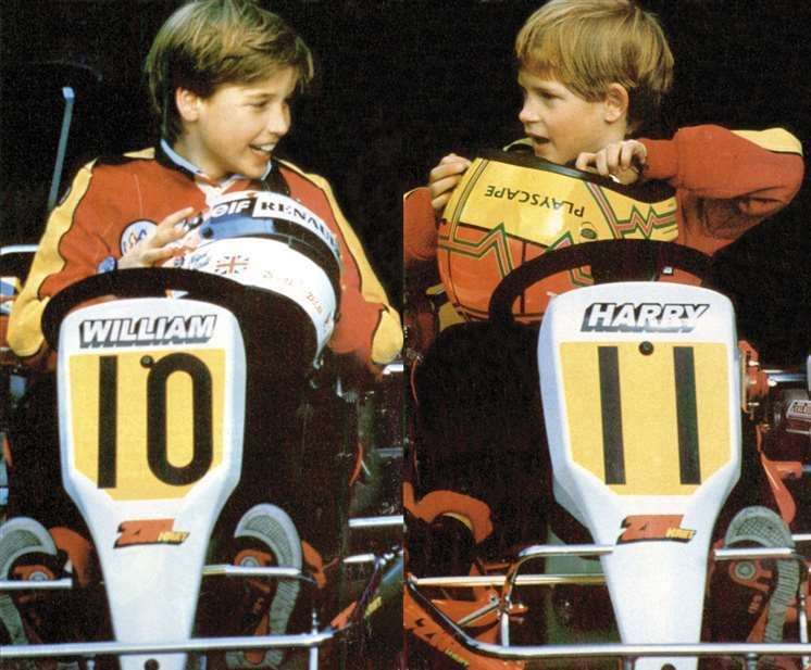 Prince William and Prince Harry raced at the Buckmore Park track in 1992