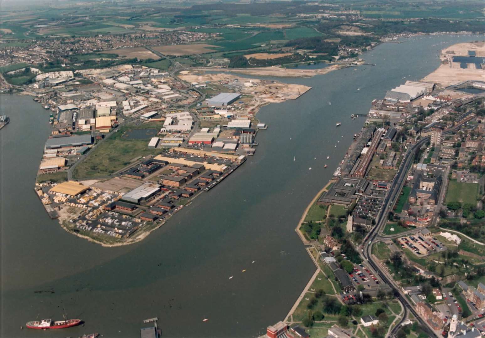 Medway City Estate, on the left, pictured in 1997