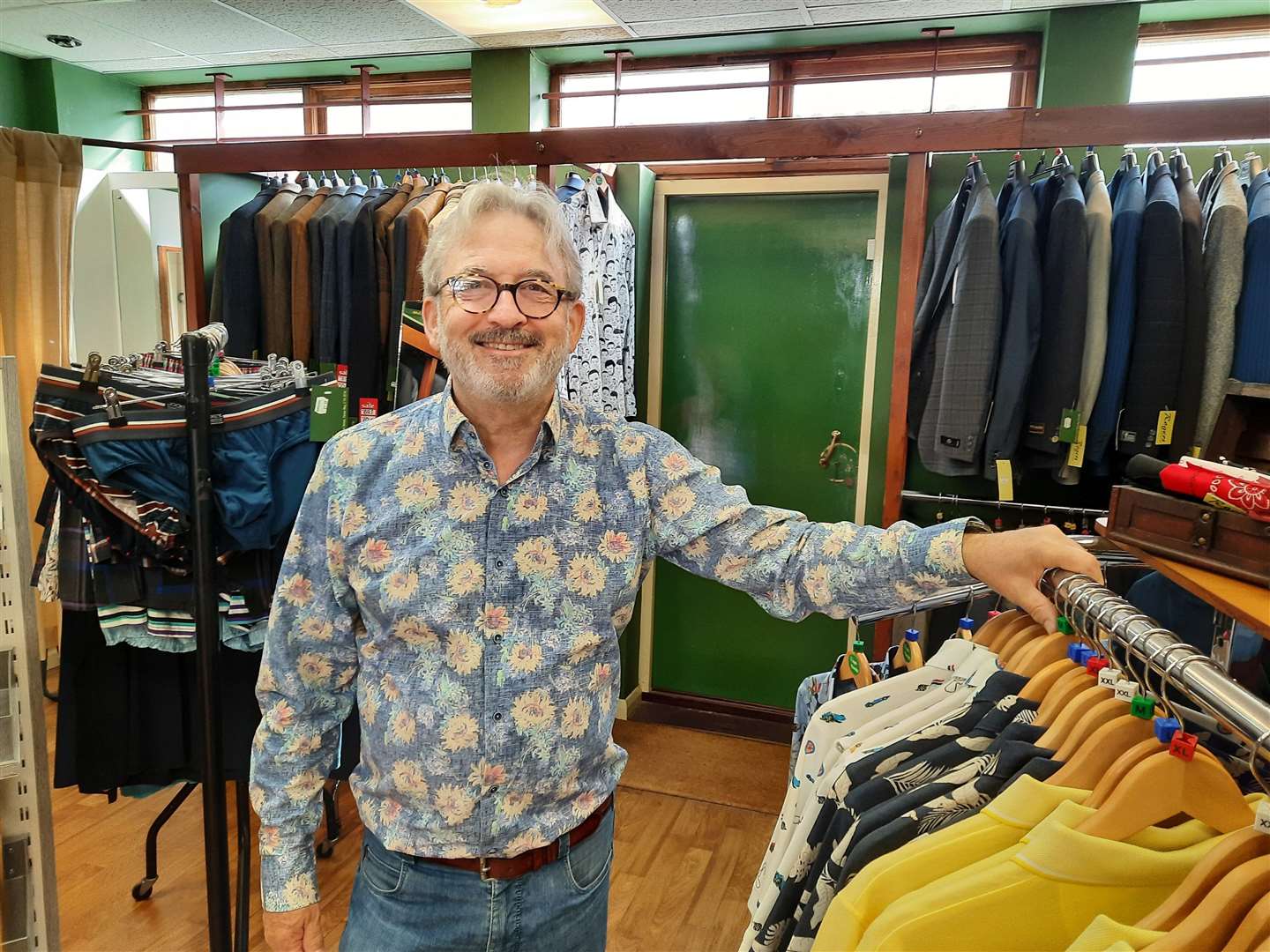 Tony Symons, owner of William Street clothes shop Roger's Menswear in Herne Bay