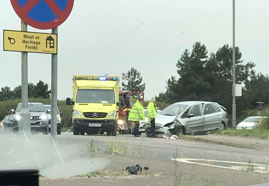 Crash On A299 Thanet Way At St Nicholas At Wade Roundabout