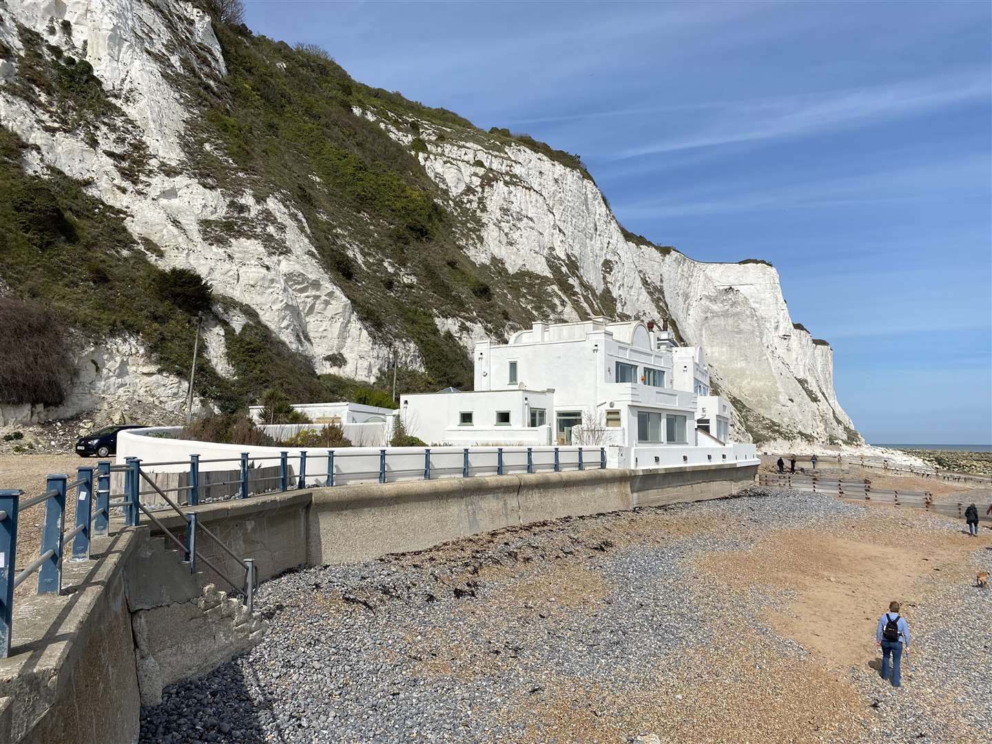 St Margaret's Bay is a small beach at the foot of the striking White Cliffs - perfect for photos. Picture: KM reporter
