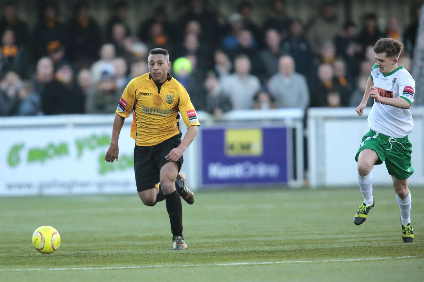 Aaron Simpson in action for Maidstone United in December 2014 Picture: Martin Apps