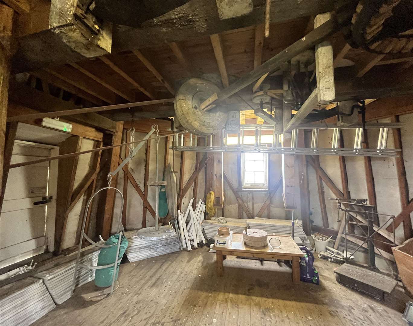 The interior of Woodchurch Windmill