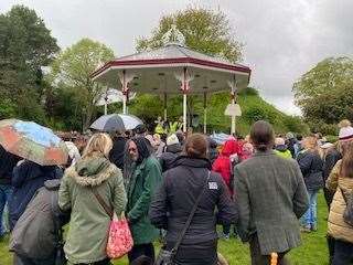 Hundreds gathered for the World Wide Freedom Rally in Canterbury on Saturday