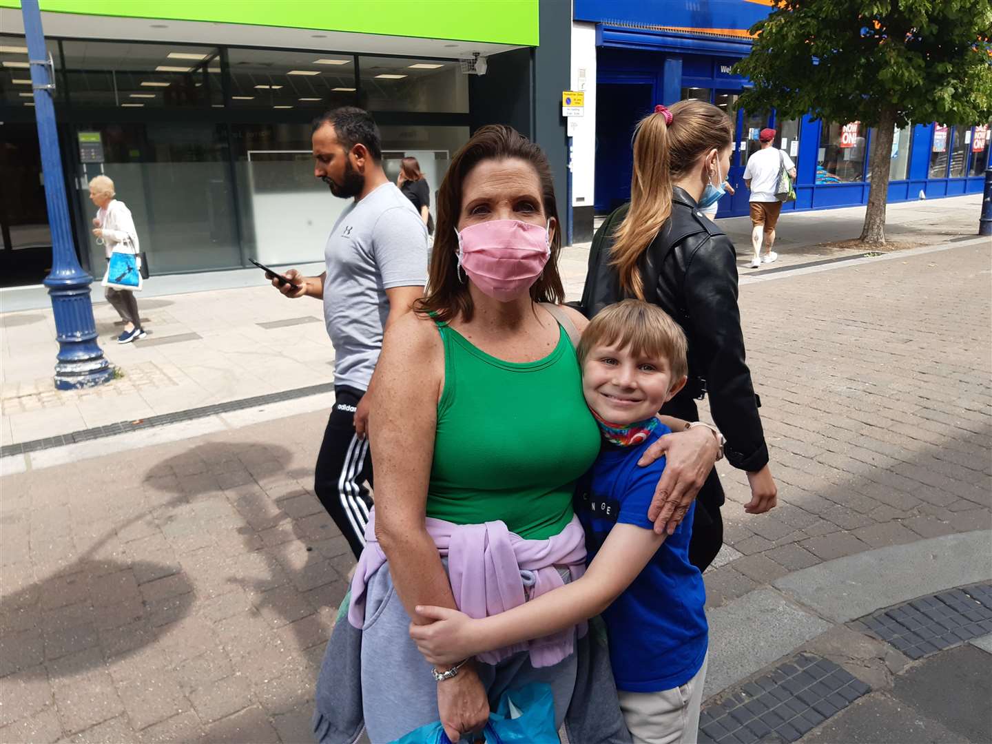 Alison Head, 48 and her son Cody, nine, visited Thamesgate Shopping Centre in Gravesend