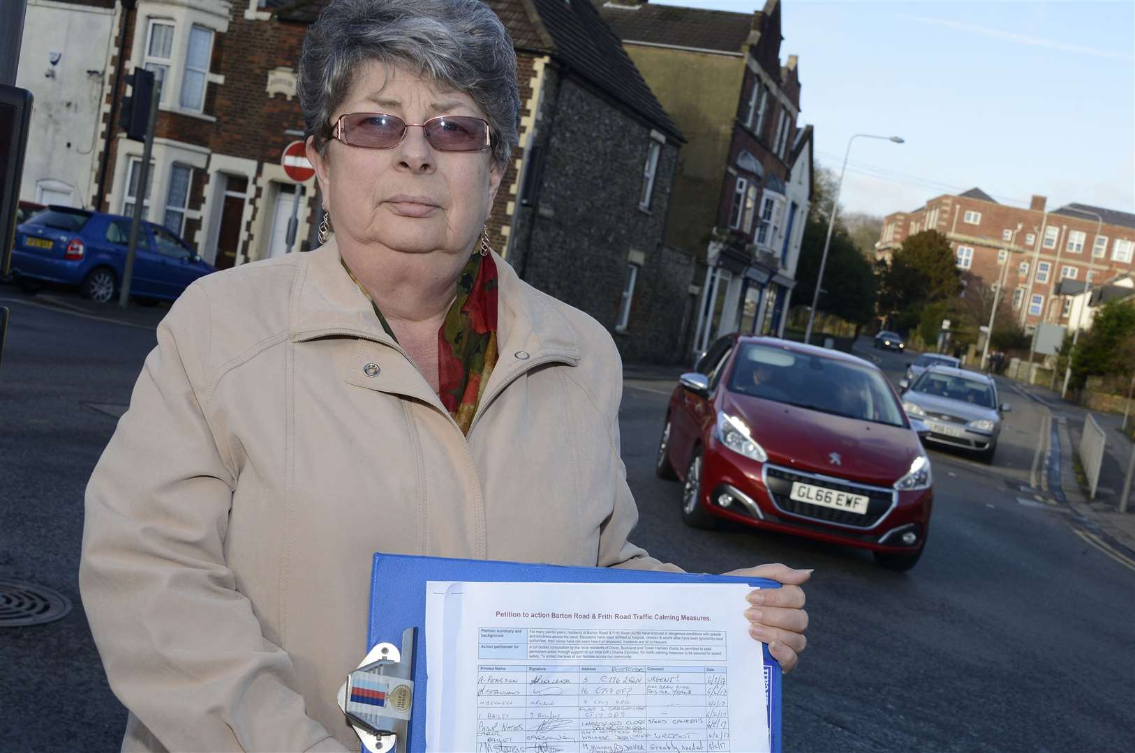 Augusta Pearson at the junction of Frith Road and Maison Dieu Road in 2017 when she warned someone could die.Picture: Paul Amos