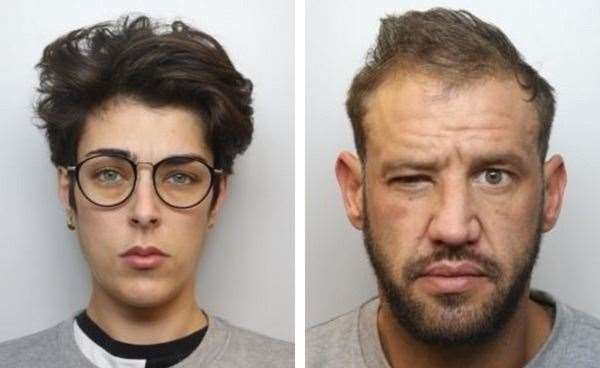 Emily Philips and Robert Dalton were locked up after £250,000 of ecstasy tablets were found in a their car