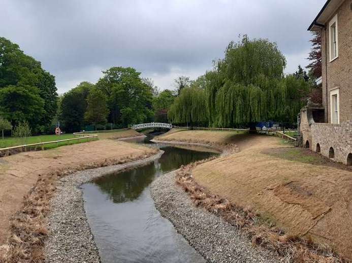 Restoration work along the River Darent at Acacia Hall has also recently been completed