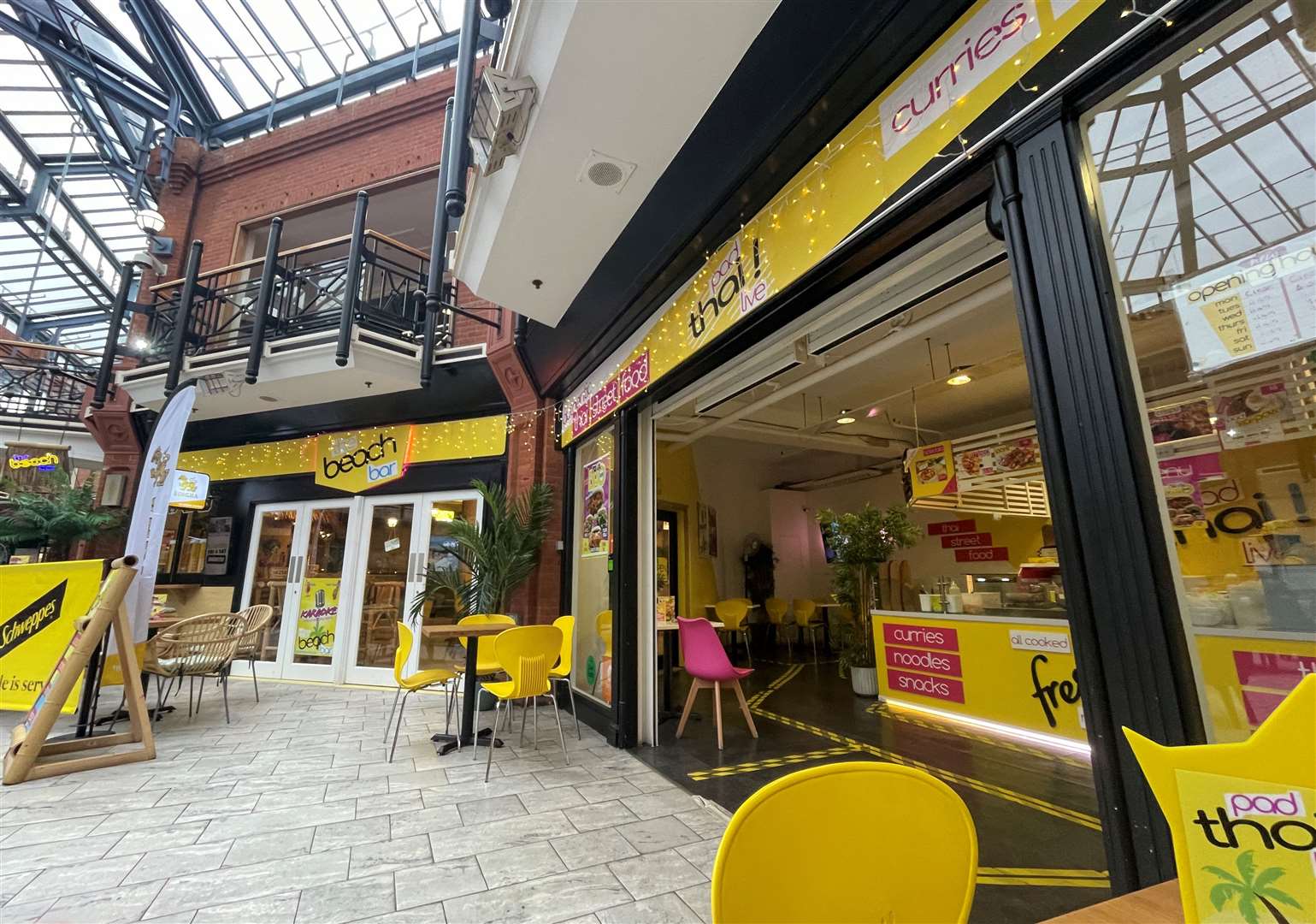 Pad Thai Live and the Beach Bar at the Royal Star Arcade shopping centre in Maidstone