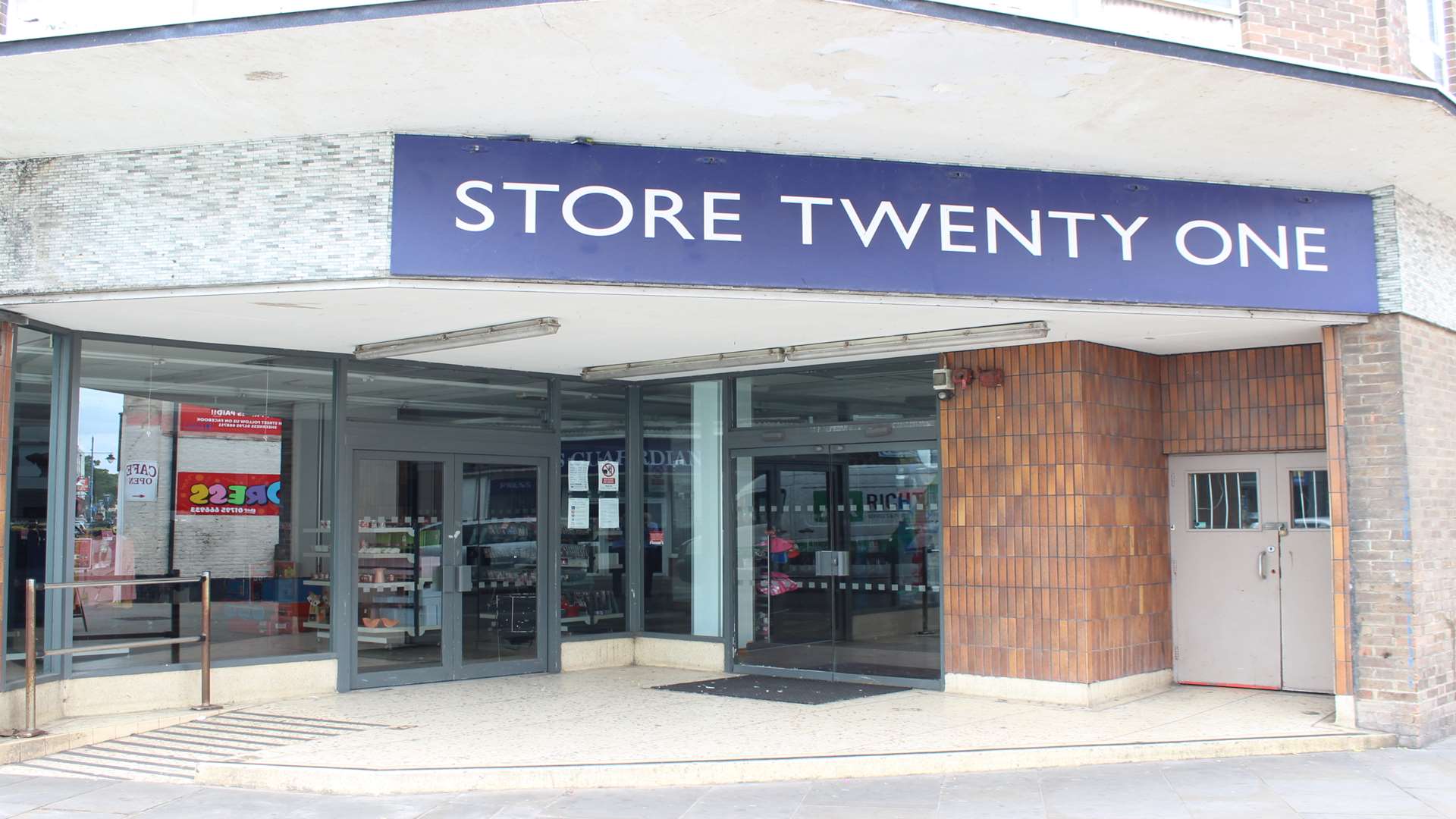 Front doors remained closed at the Store Twenty One premises today