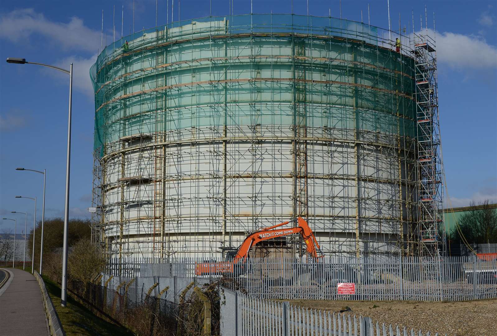 Gas holders once defined many of our town landscapes, such as this one (since demolished) in Ashford. Picture: Gary Browne