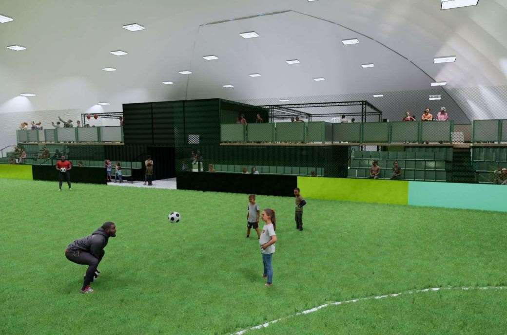 It will have a full sized five-a-side football pitch. Picture: Hollaway Architects