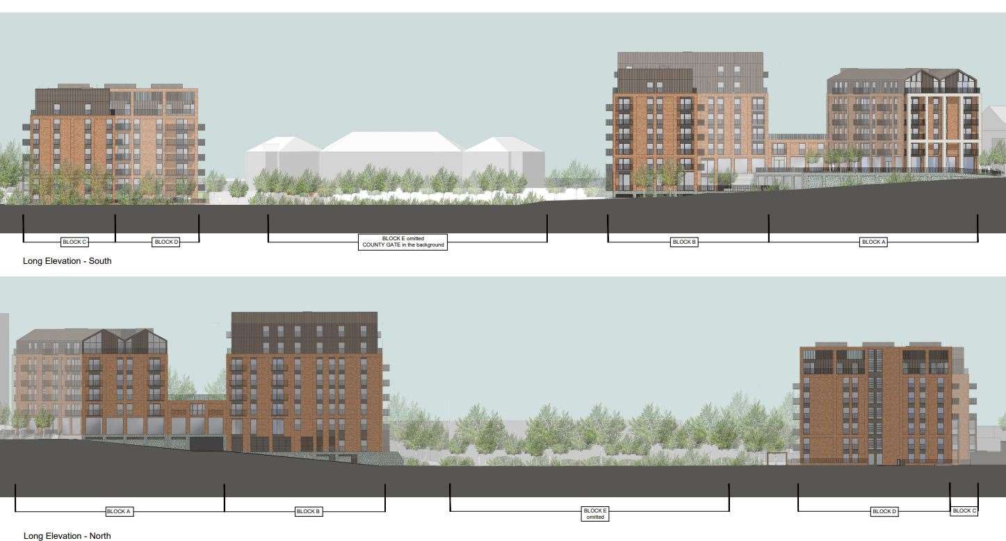 The revised plans for the sorting office redevelopment off Sandling Road, Maidstone. Picture: Lewis and Hickey/Maidstone council