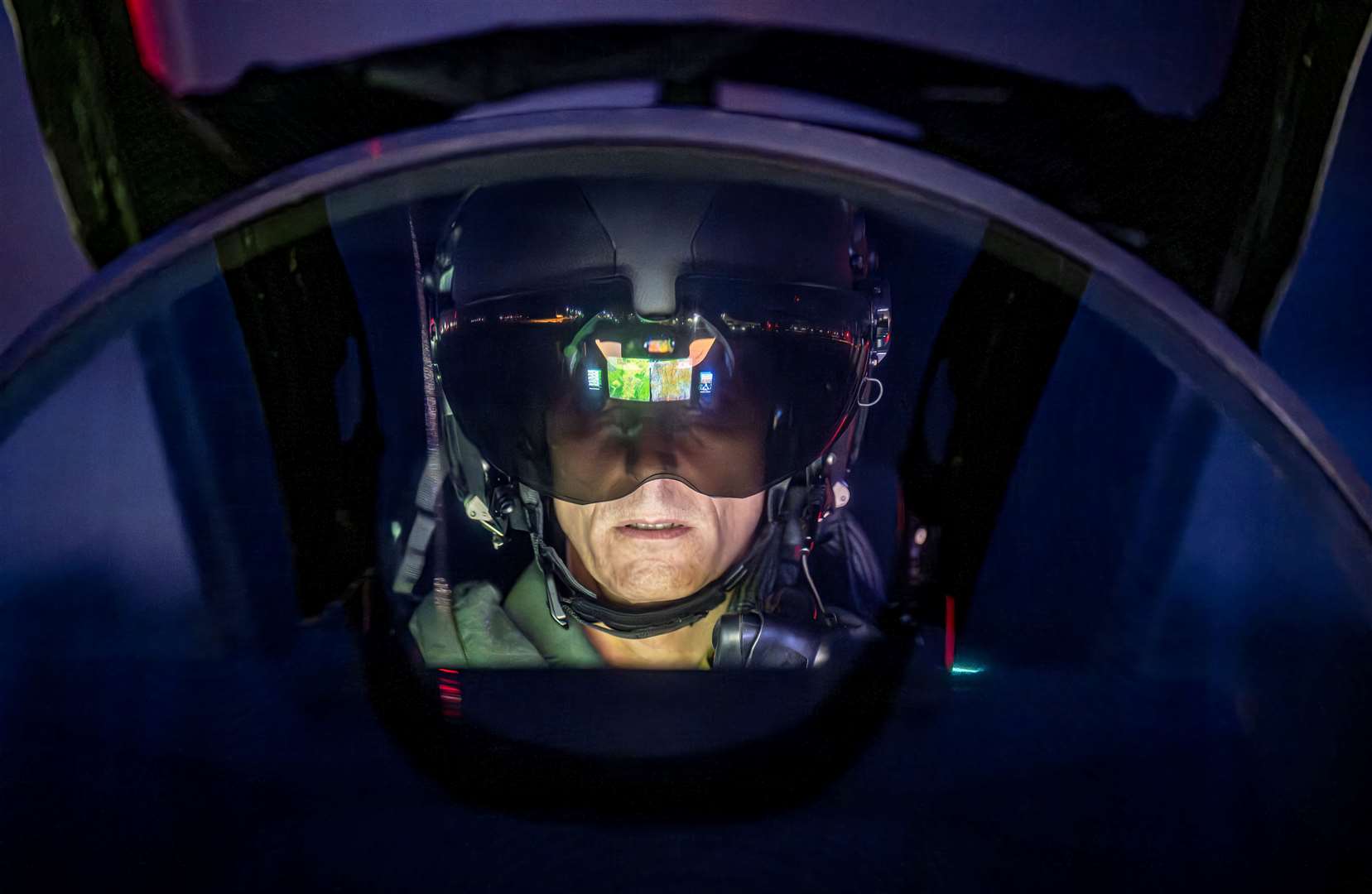 The RAF has invested £40 million into BAE Systems’ most advanced fighter pilot helmet Striker II®. Picture: MoD
