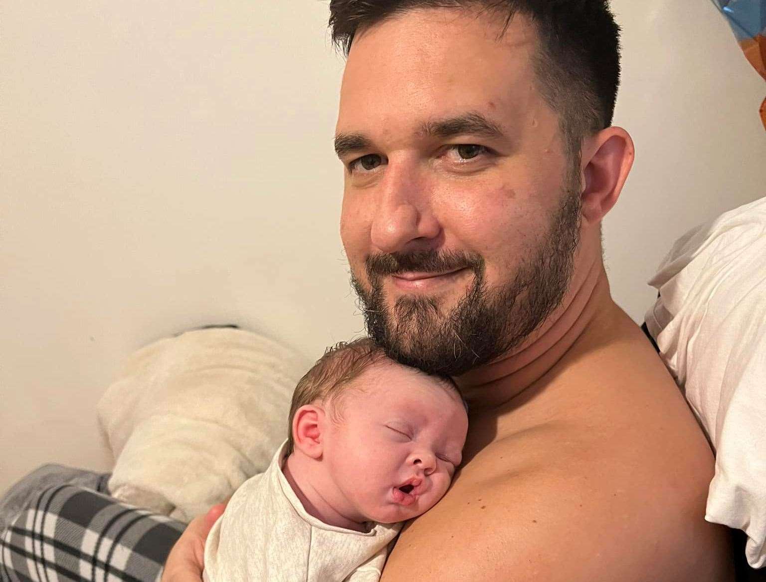 Matthew Collins had become a dad for the sixth time just three weeks before his tragic death. Picture: Facebook
