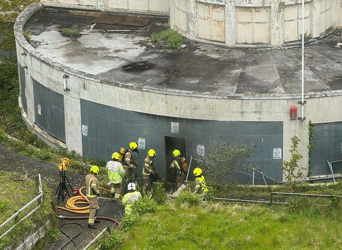 Firefighters have been pictured entering the old automotive museum in Ramsgate. Picture: Victor Benady