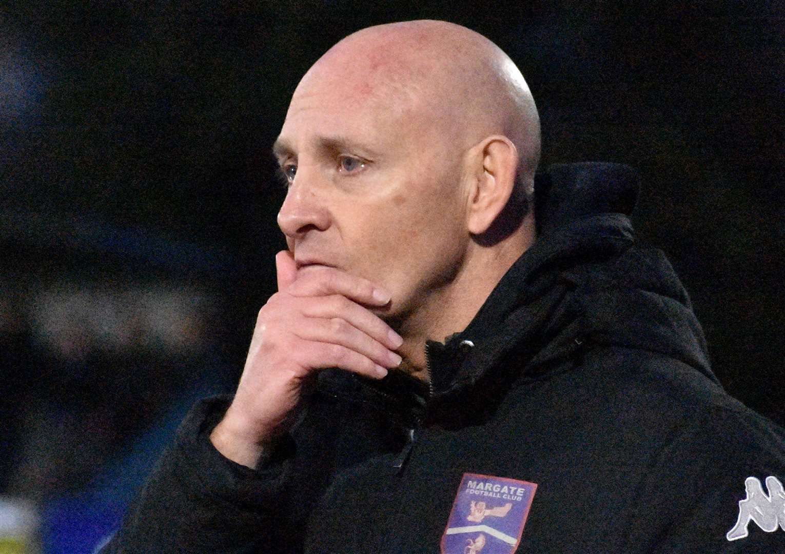A big night ahead as Margate boss Mark Stimson hopes his team still have a fighting chance this weekend Picture: Randolph File