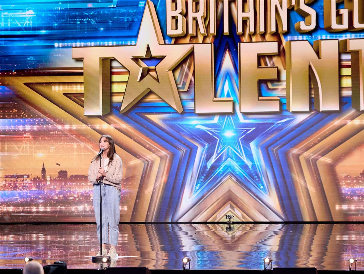 The 28-year-old from Gravesend gave a rendition of Tomorrow from Annie. Picture: ITV