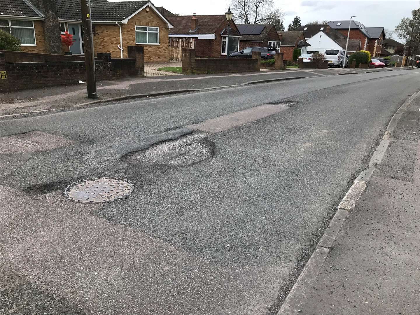 Major issues with the surface of Hempstead Road