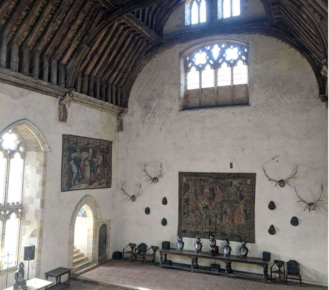 The Baron's Hall is unchanged from the king's days Picture: Penshurst Place