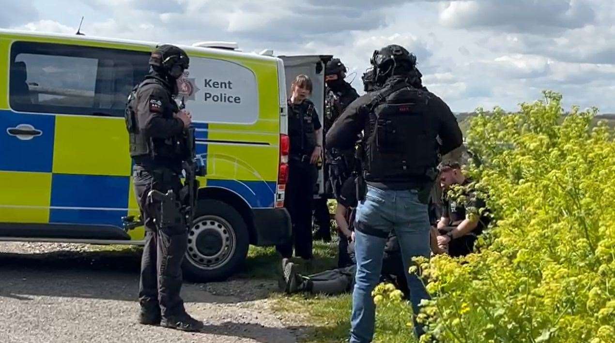 Armed police detained a man in Shooters Hill, Dover