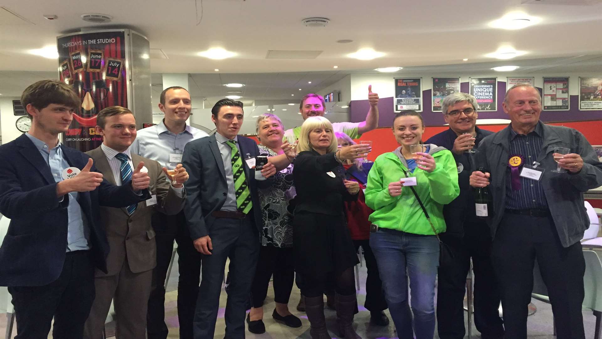 Leave supporters celebrate victory in Gravesham