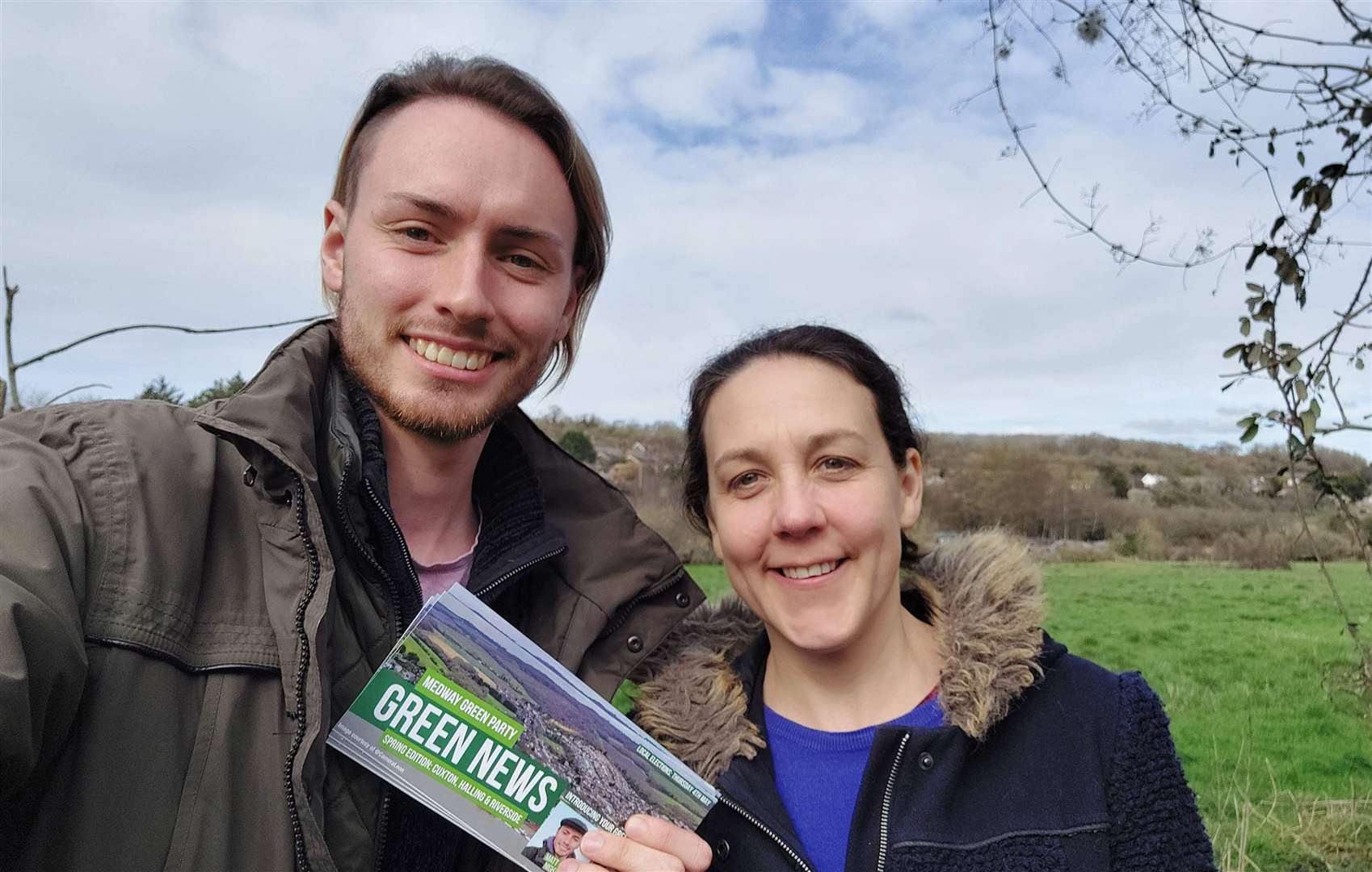 Cat Jamieson, pictured with fellow Medway Green Party member Matt Nightingale