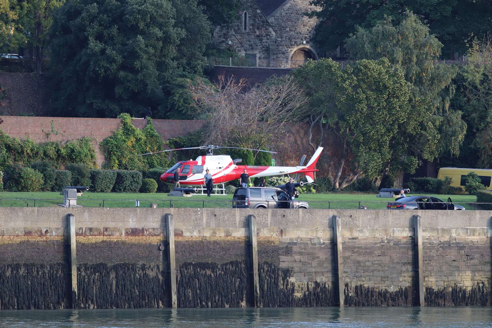 Tom Cruise's private chopper landed in Medway in October 2022. Picture: John Nurden