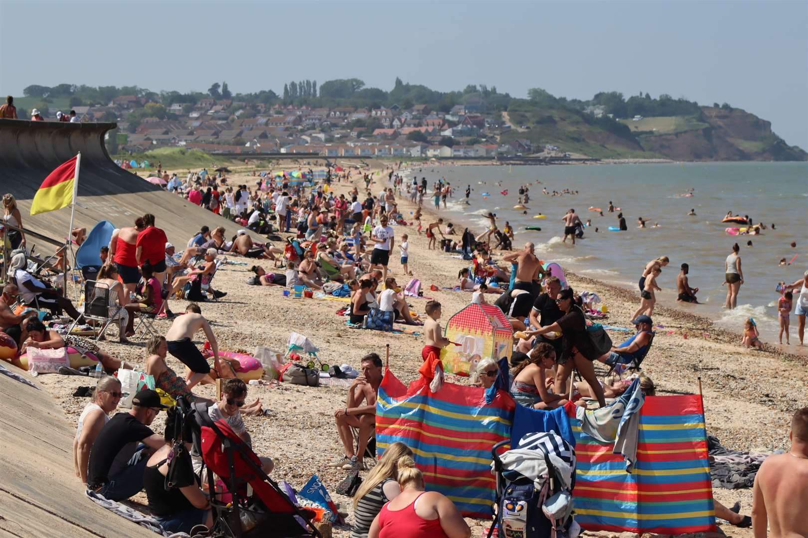 The Blue Flag beach at Leysdown on the Isle of Sheppey has been recognised for its clean sand and sea and top quality facilities. Picture: John Nurden