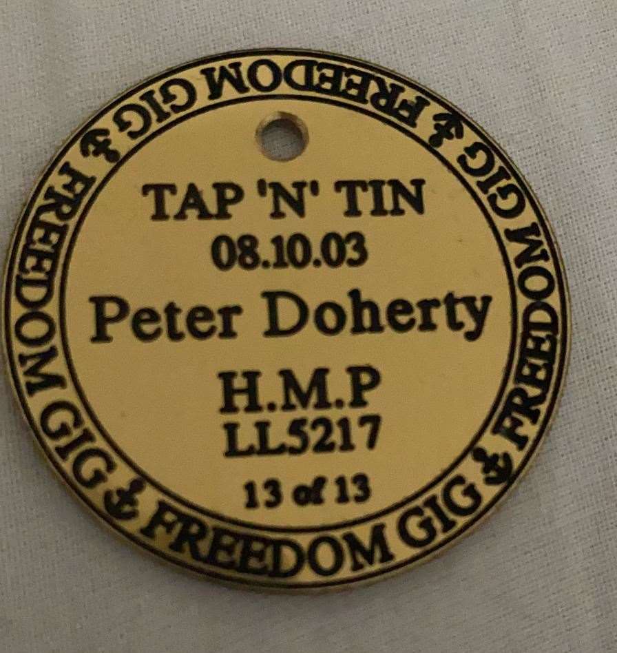 Tap 'n' Tin owner John Terry commissioned 13 gold coins to give to the band and all involved with the gig