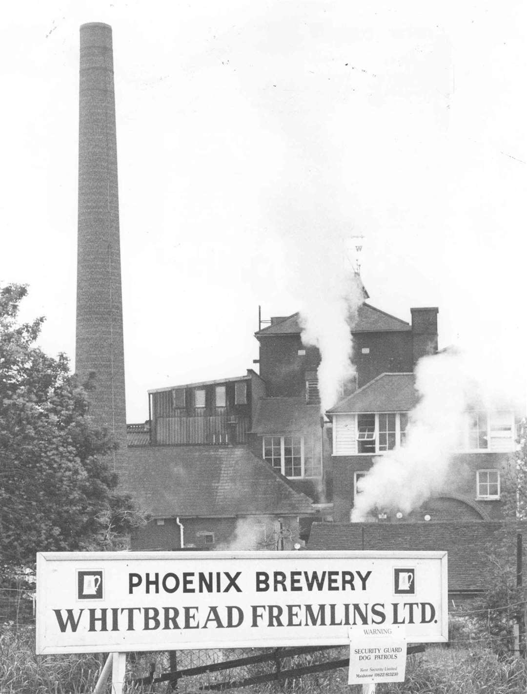The Phoenix Brewery in Wateringbury after its acquisition by Whitbread and Fremlins