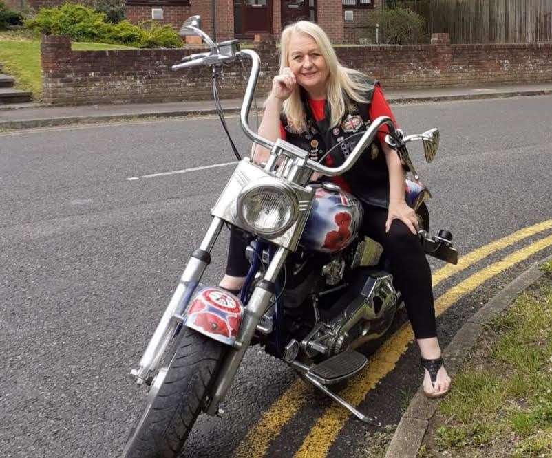 Julia Stevenson on her Harley Picture: Julia Stevenson