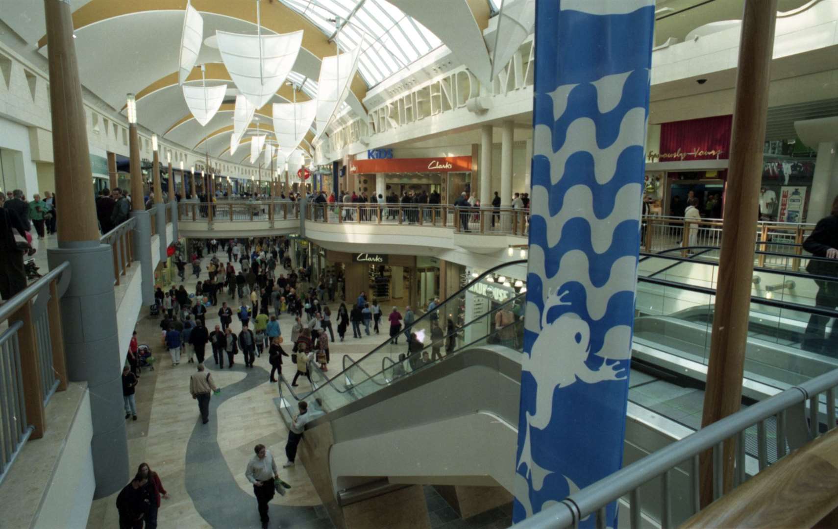 Inside Bluewater on its opening day