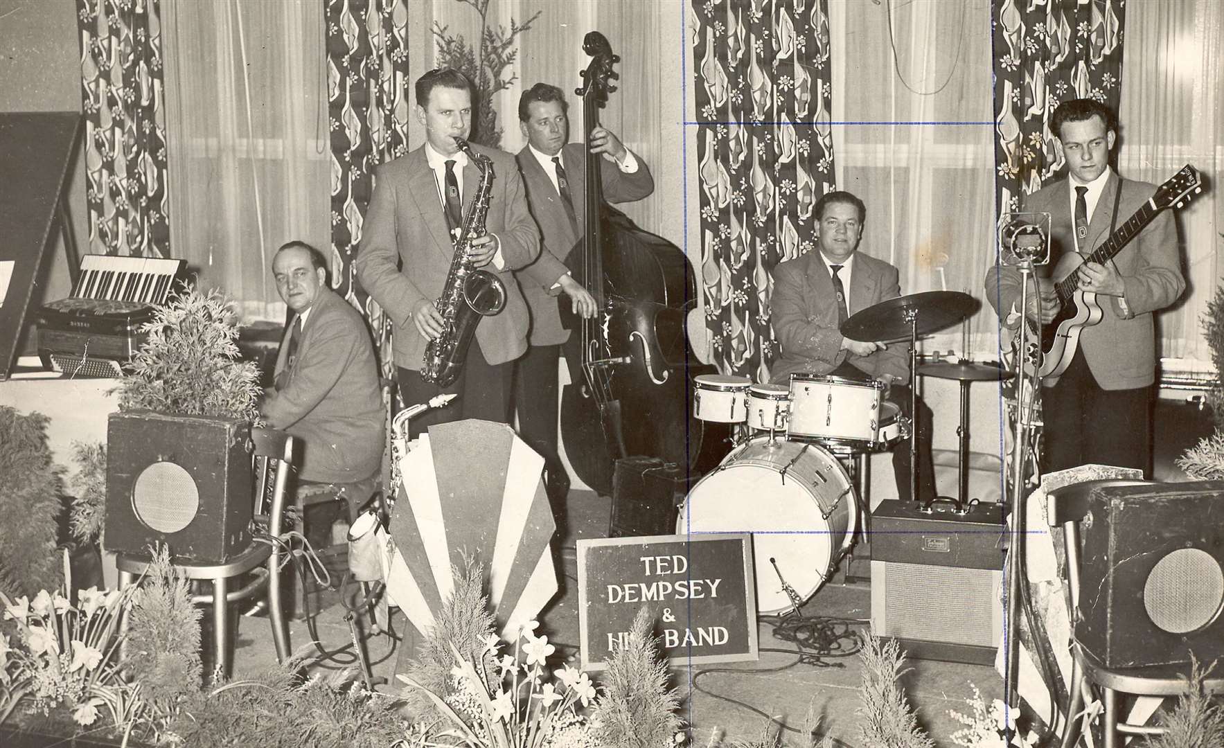 Ted Dempsey and his band playing in the Odeon ballroom in 1959. Picture: Jean Dempsey