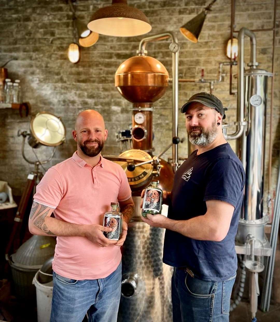 Lee Hall and James Hackney in their distillery
