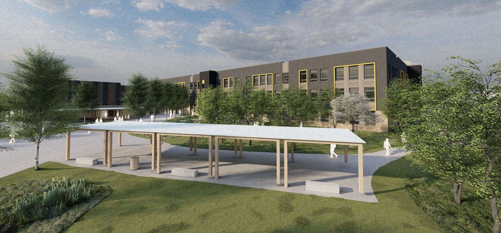 An artist’s impression of the new school buildings