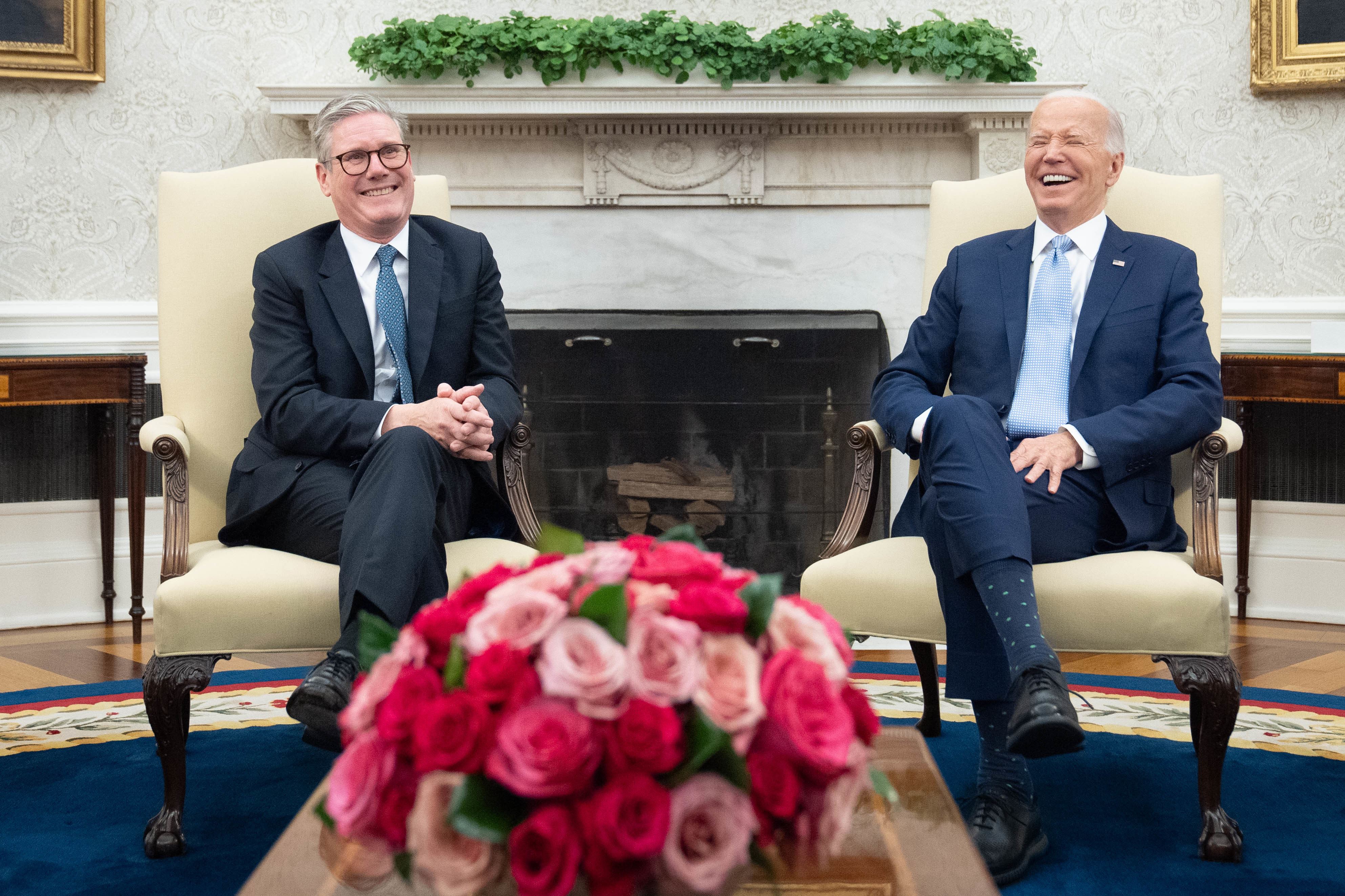 Biden jokes about England’s football win as Starmer suggests ‘it’s