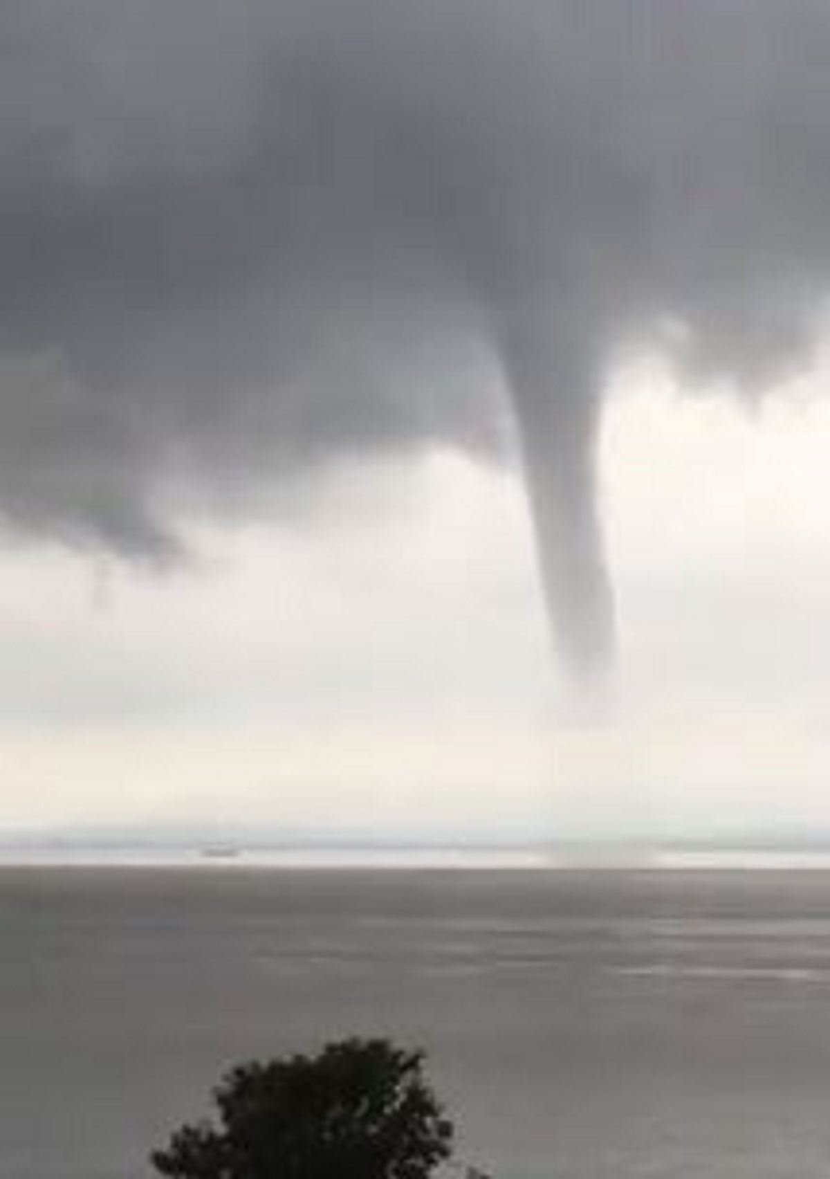 Massive waterspout seen over Bristol Channel amid UK storms