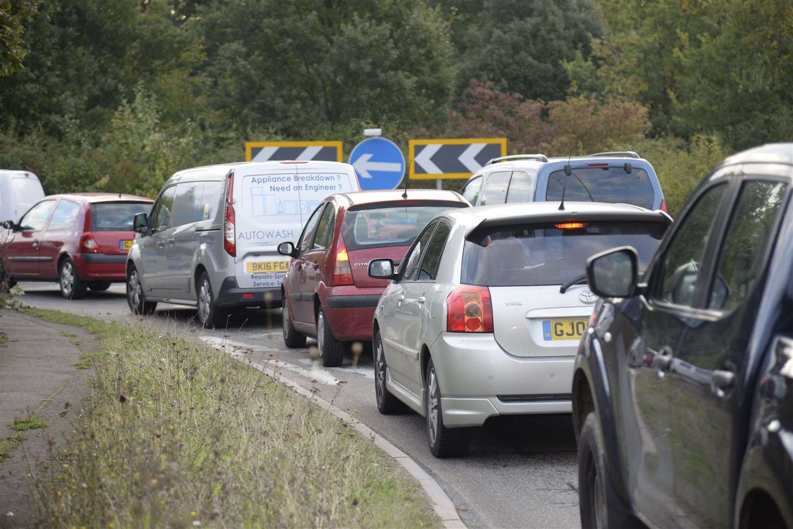 There have been long queues on the approach to Brenley Corner