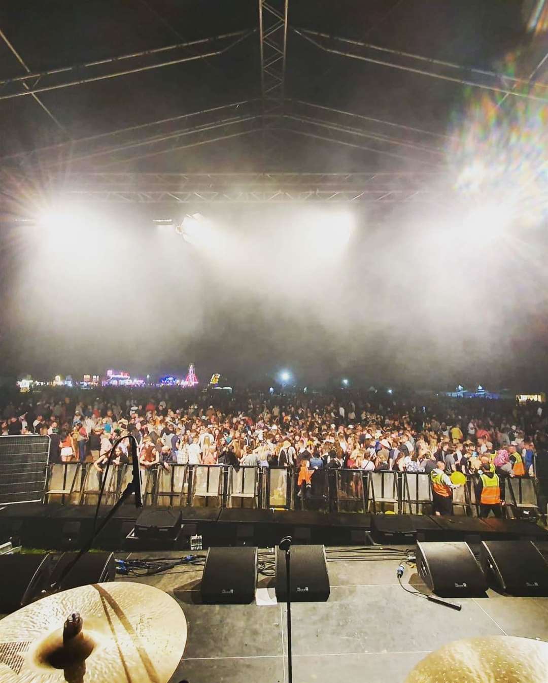 Ben Bowman's view of the audience from the stage, this taken at Penrith, Cumbria