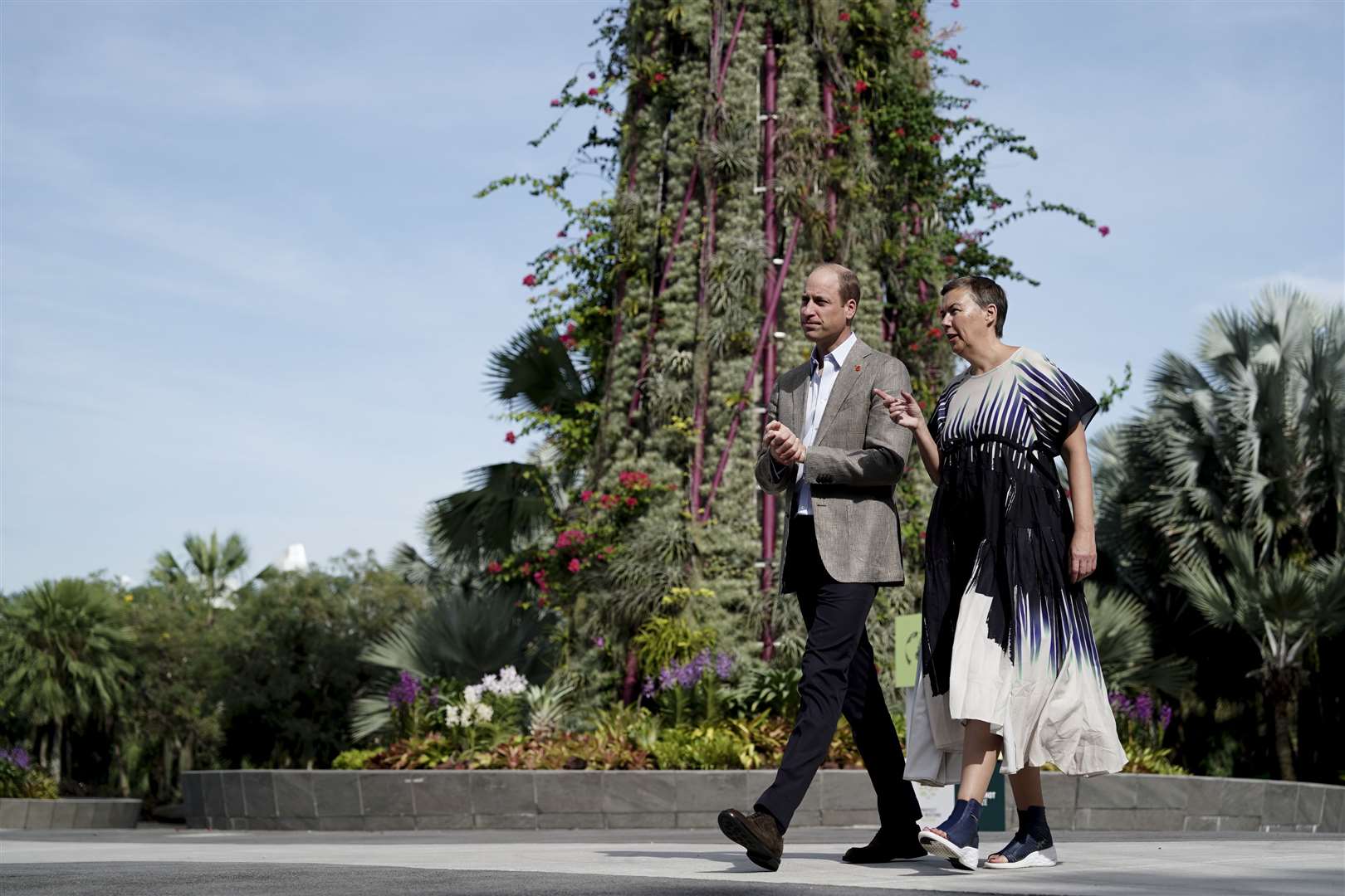 The Prince of Wales with Earthshot chief executive Hannah Jones (Jordan Pettitt/PA)