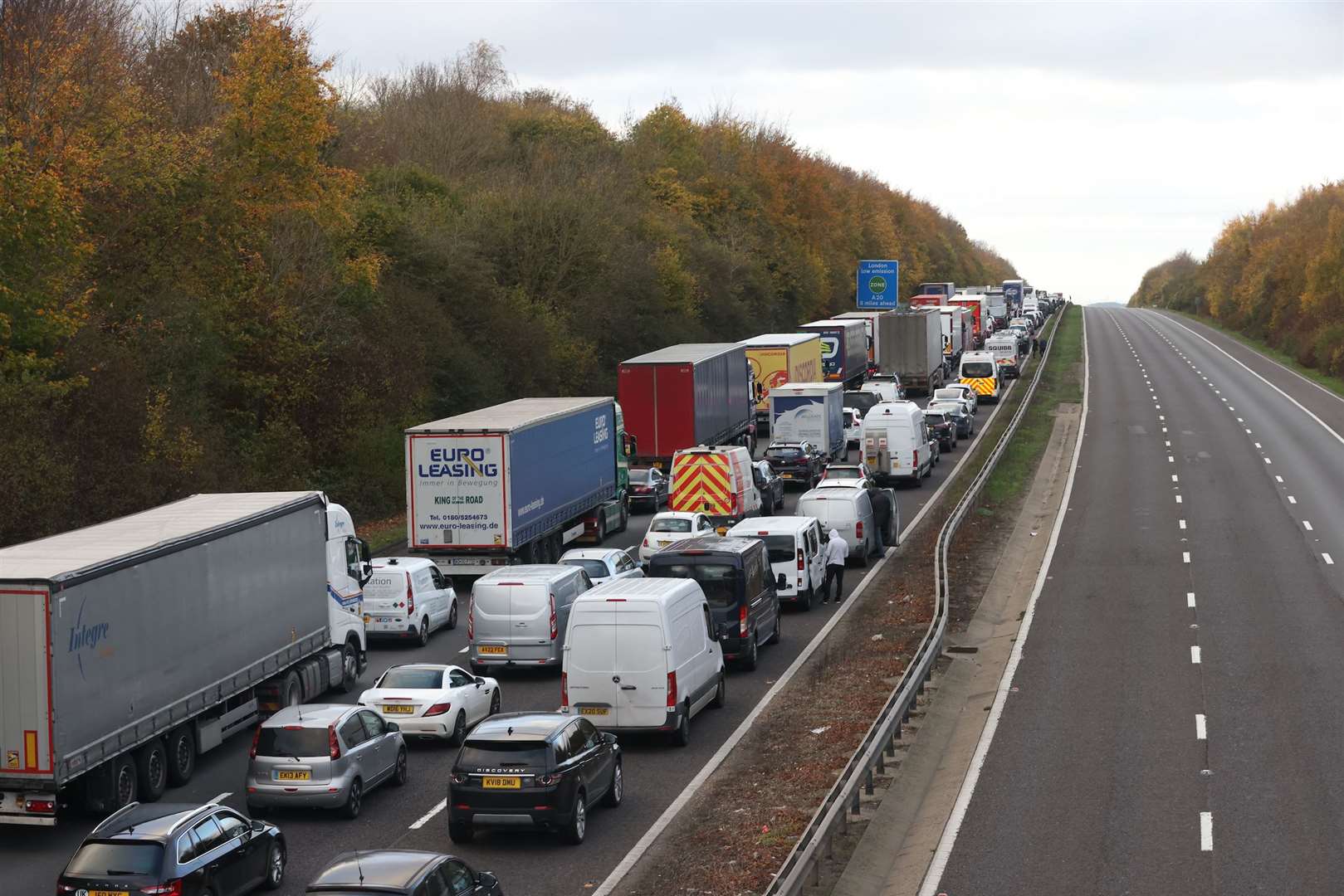 Traffic is queuing. Picture: UKNIP