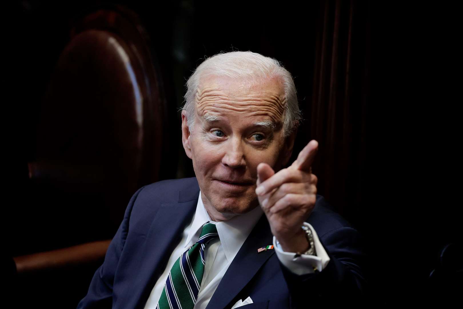 Joe Biden addressing the audience (Tony Maxwell/PA)