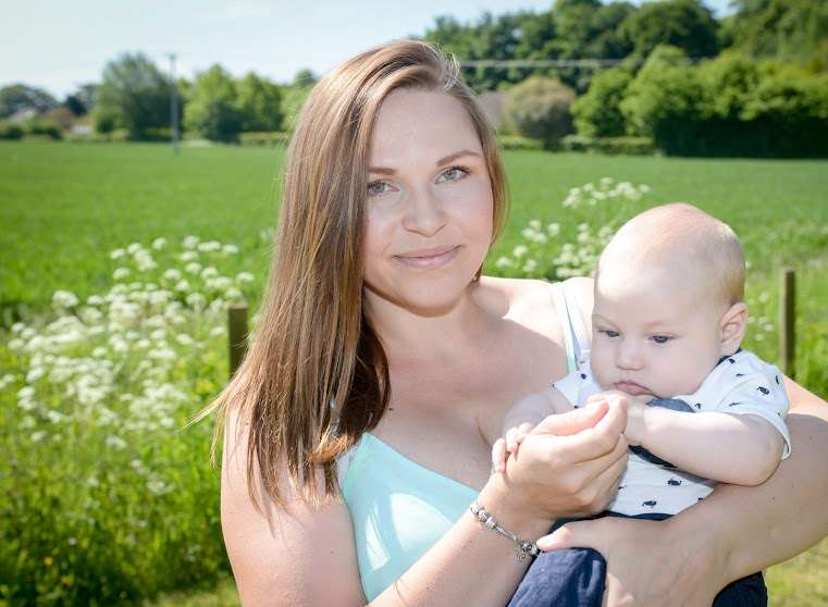 Diana Kuznetsova with baby Jack. Picture: SWNS