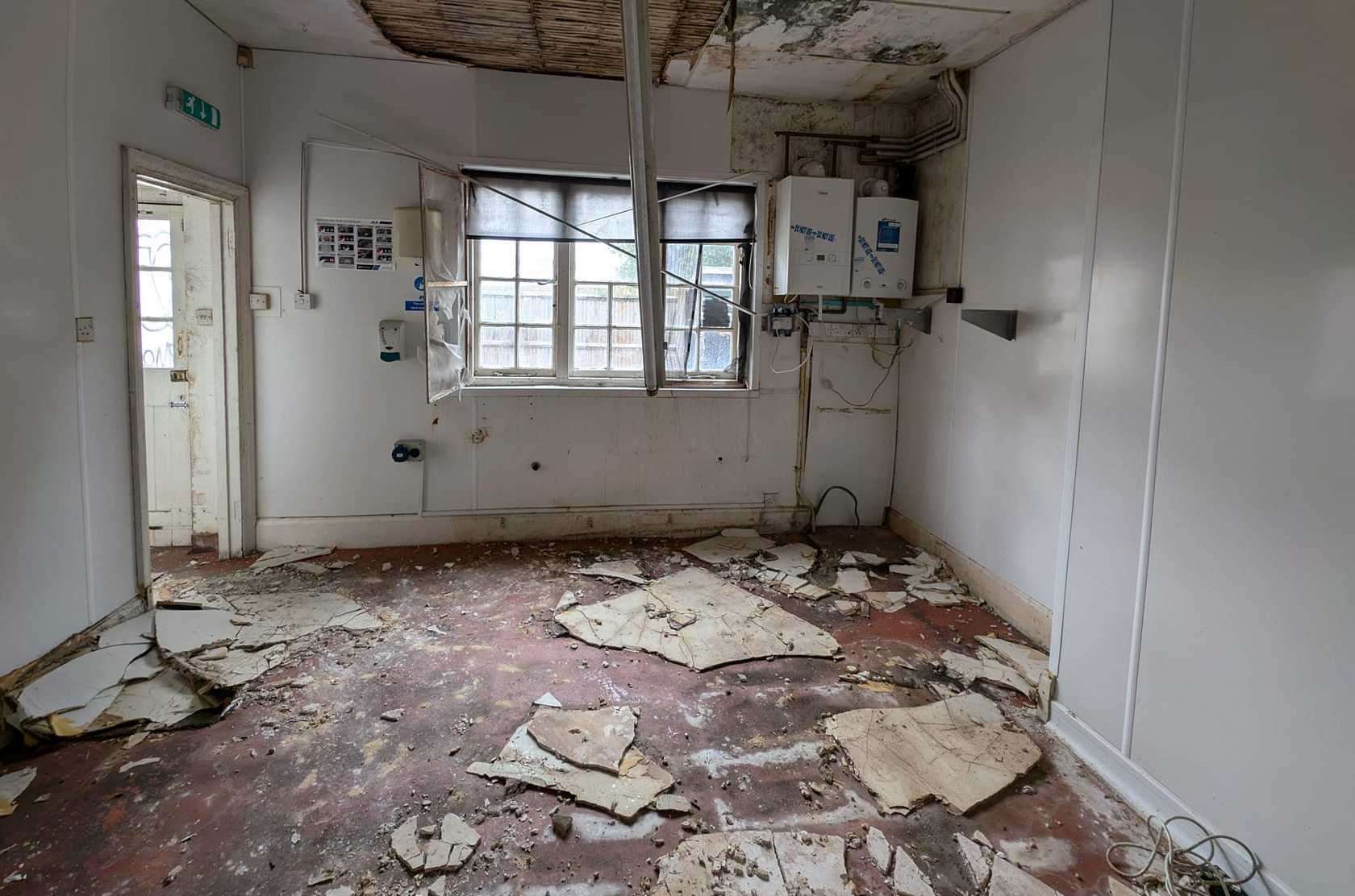 Inside the abandoned pub. Picture: Cllr George Holt