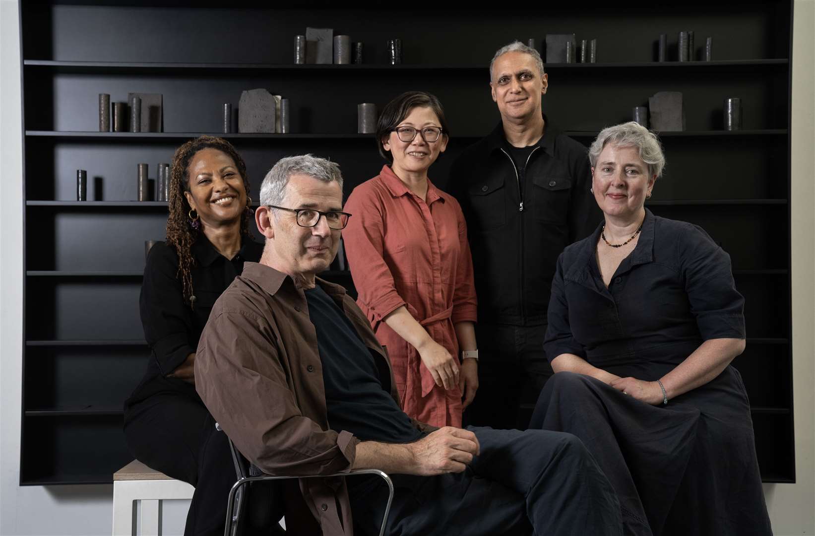 The 2024 Booker Prize judges are Sara Collins, Edmund de Waal, Yiyun Li, Nitin Sawhney and Justine Jordan. Picture: Tom Pilston (PA)